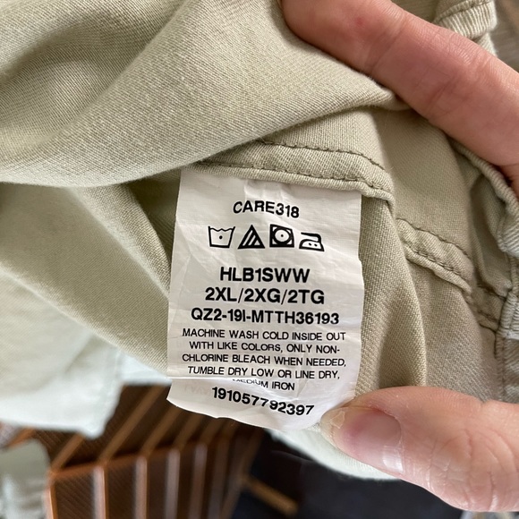 Wrangler Flex For Comfort Beige Button Down Work Shirt Men’s 2XL - Picture 6 of 8